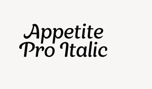 Appetite Pro Italic Font