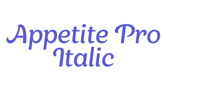 Appetite Pro Italic Font Download