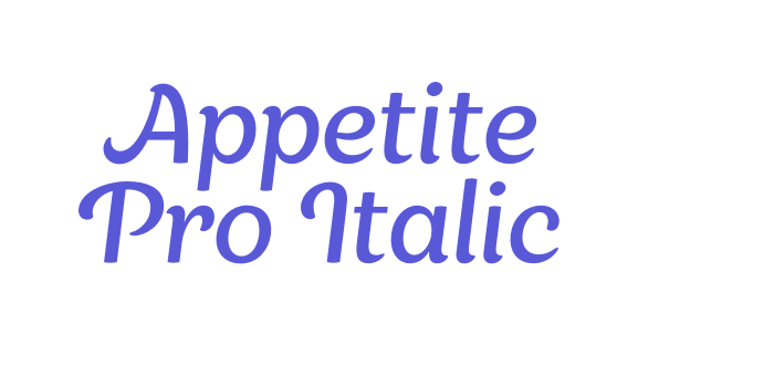 Appetite Pro Italic Font