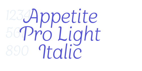 Appetite Pro Light Italic-font-download