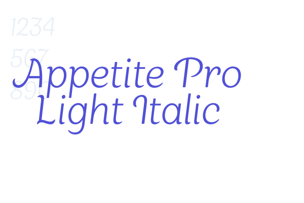 Appetite Pro Light Italic