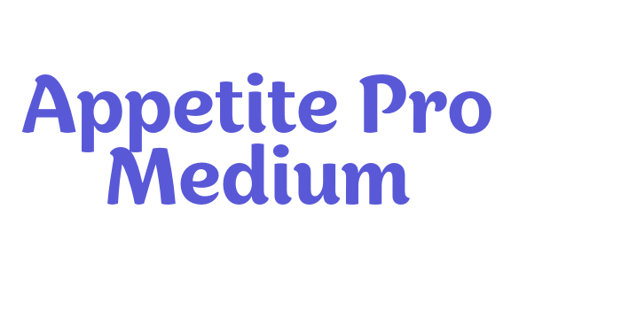 Appetite Pro Medium Font Download