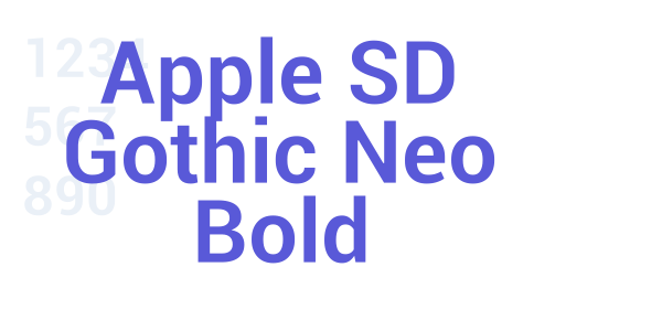 Apple SD Gothic Neo Bold font