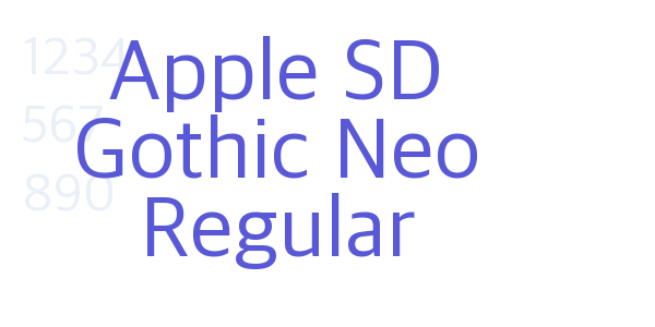 Apple SD Gothic Neo Regular font