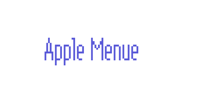 Apple Menue Font