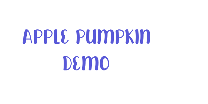 Apple Pumpkin Demo Font