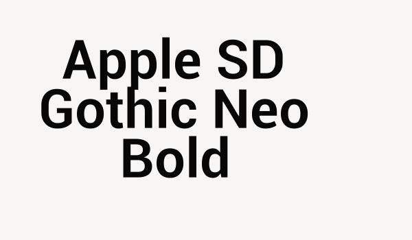 Apple SD Gothic Neo Bold Font