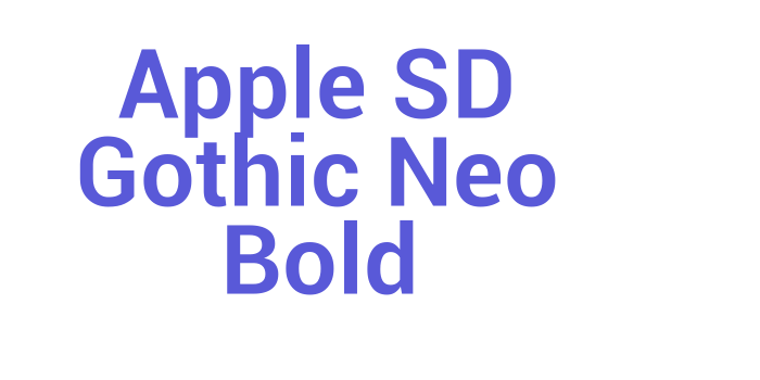 Apple SD Gothic Neo Bold Font Download