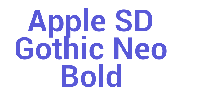 Apple SD Gothic Neo Bold Font