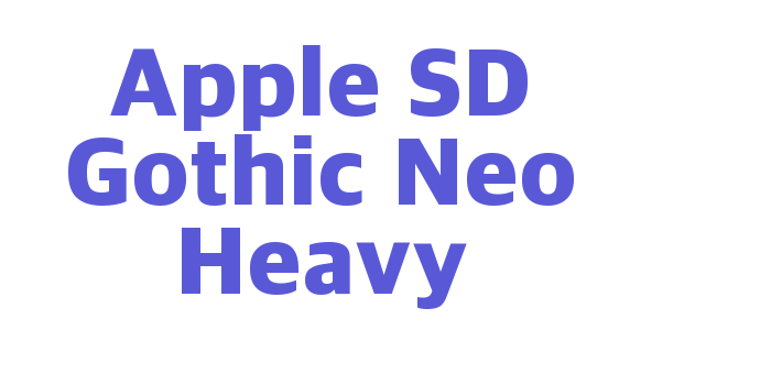 Apple SD Gothic Neo Heavy Font Download