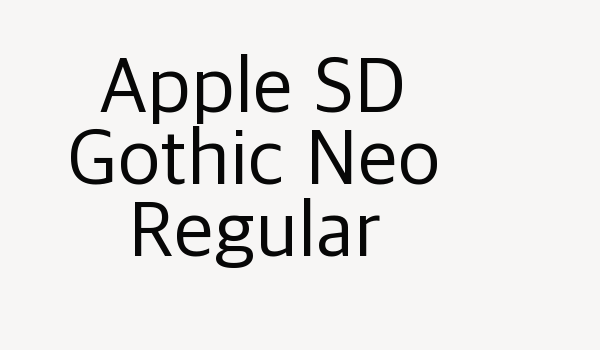 Apple SD Gothic Neo Regular Font