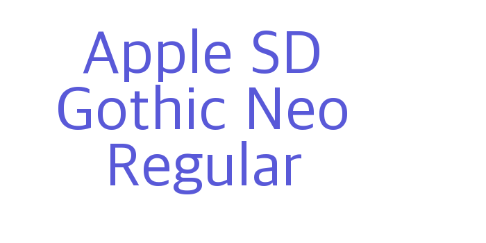 Apple SD Gothic Neo Regular Font Download