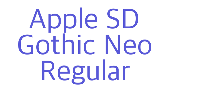 Apple SD Gothic Neo Regular Font