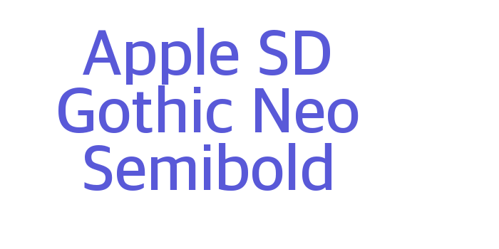 Apple SD Gothic Neo Semibold Font Download