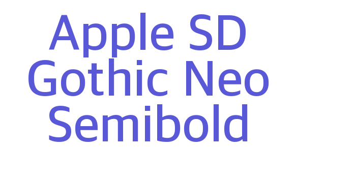 Apple SD Gothic Neo Semibold Font