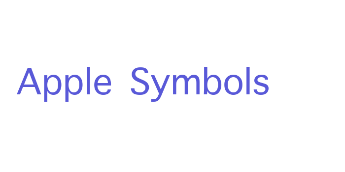 Apple Symbols Font