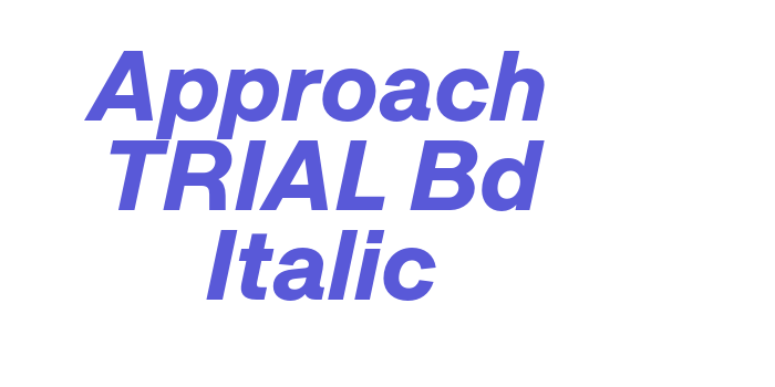 Approach TRIAL Bd Italic Font Download