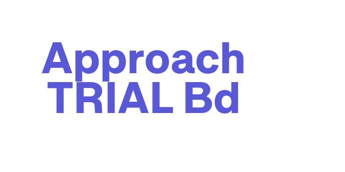 Approach TRIAL Bd Font Download