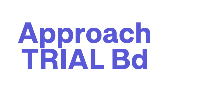 Approach TRIAL Bd Font