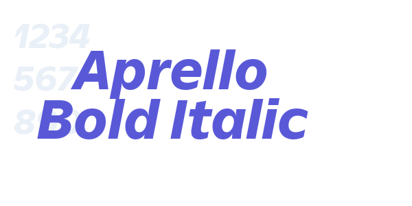 Aprello Bold Italic font free