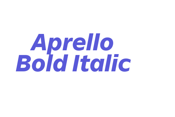 Aprello Bold Italic Font