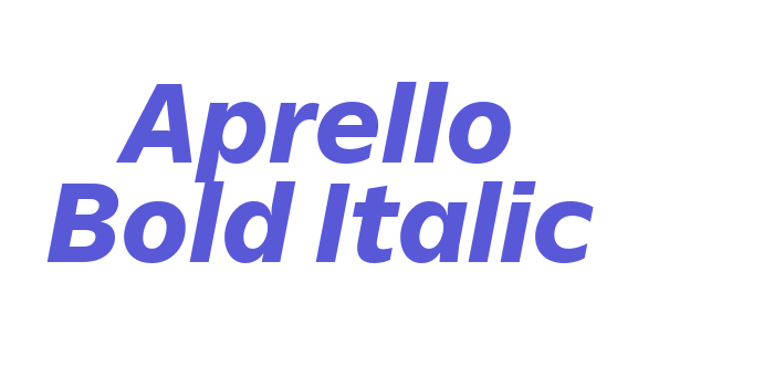 Aprello Bold Italic Font