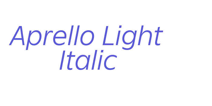 Aprello Light Italic Font Download