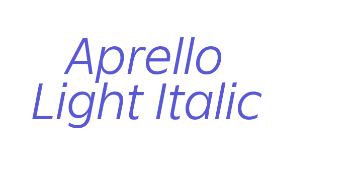 Aprello Light Italic Font