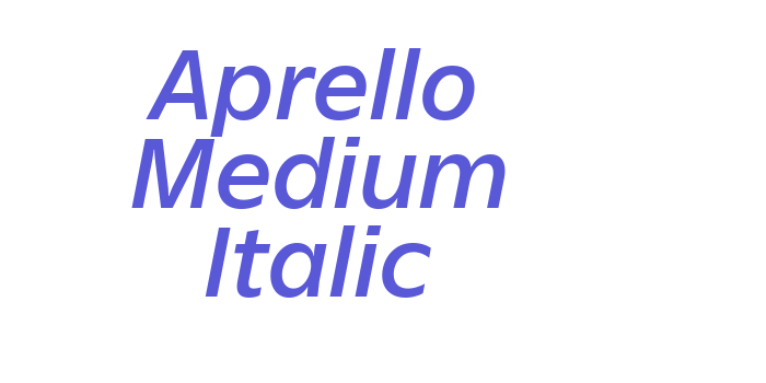 Aprello Medium Italic Font Download