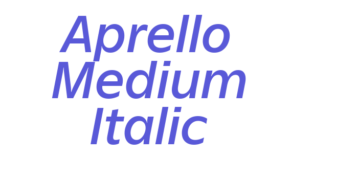 Aprello Medium Italic Font