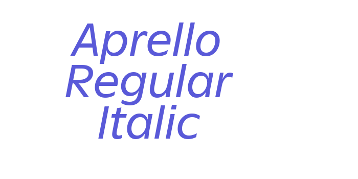 Aprello Regular Italic Font Download