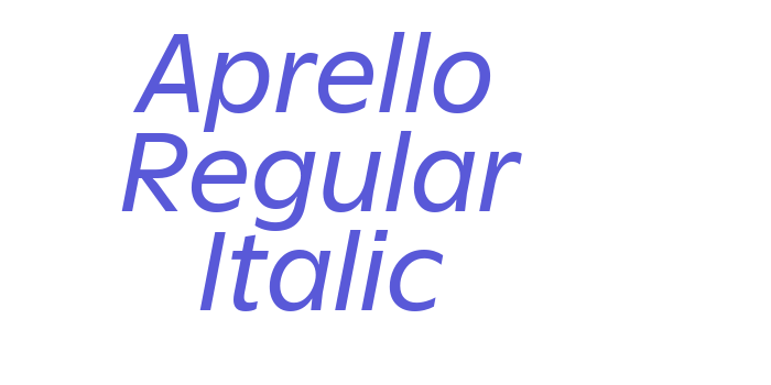 Aprello Regular Italic Font