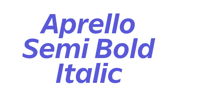 Aprello Semi Bold Italic Font Download