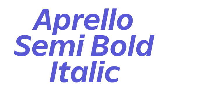 Aprello Semi Bold Italic Font