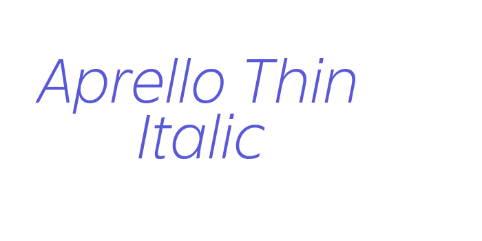 Aprello Thin Italic Font Download