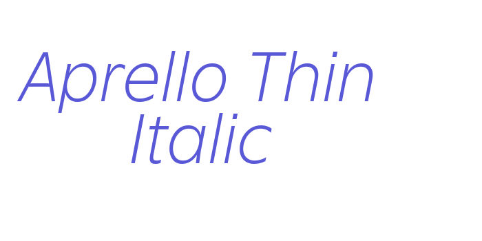 Aprello Thin Italic Font