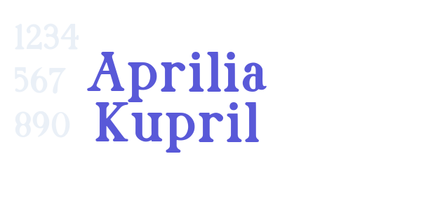 Aprilia Kupril font