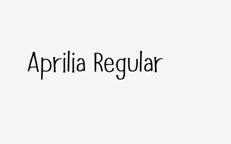 Aprilia Regular Font