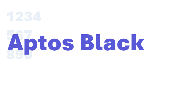 Aptos Black font