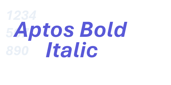 Aptos Bold Italic font free