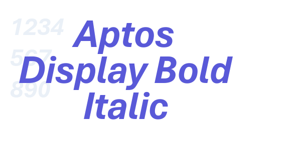 Aptos Display Bold Italic font free