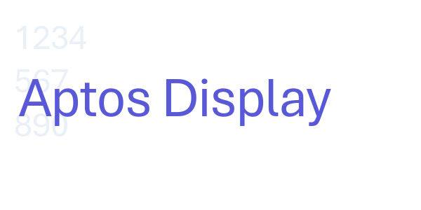 Aptos Display font free