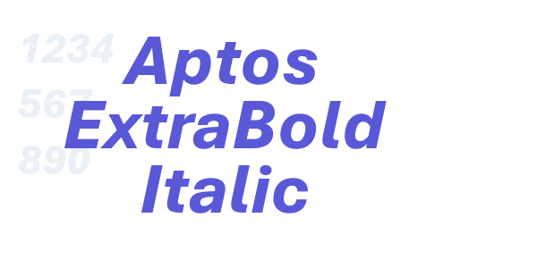 Aptos ExtraBold Italic font free