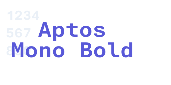 Aptos Mono Bold font free