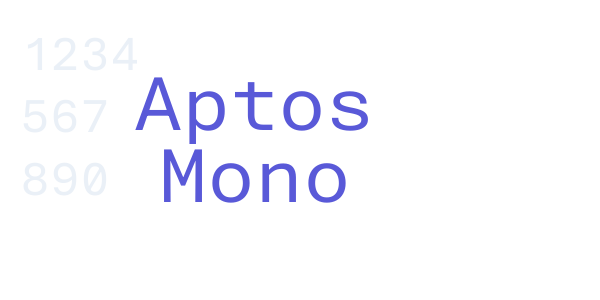 Aptos Mono font free