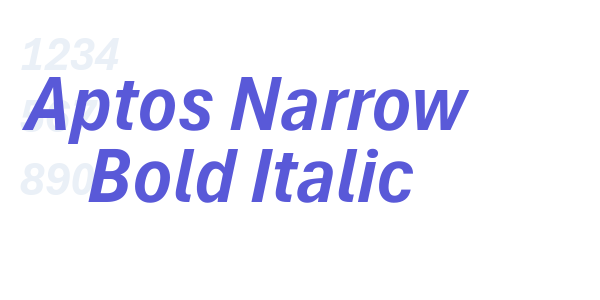 Aptos Narrow Bold Italic font free