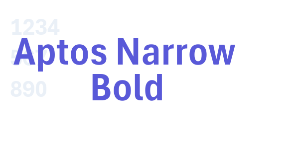 Aptos Narrow Bold font free