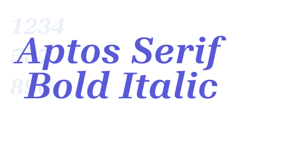 Aptos Serif Bold Italic font free