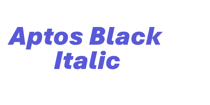 Aptos Black Italic Font Download