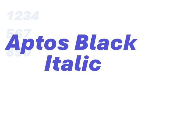 Aptos Black Italic